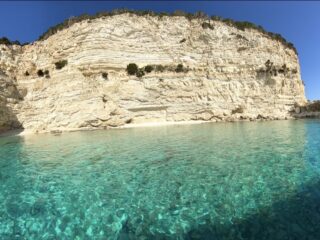 Rodovani,Paxos, Antipaxos, Ionias sea,, white limestone cliffs, turquoise waters, crystal clear sea, hidden beach,rocky coastline, inflatable boat, rib boat, boat trip,sea excursion,attractions,allegria,canvas by mitsis messonghi, messonghi,moraitika