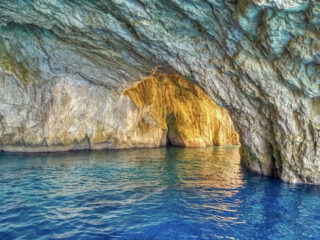 Blue Caves,Paxos, Ionian sea,sea caves,coastal cliffs, turquoise waters, crystal clear sea,inflatable boat, rib boat,boat trip,hidden spot, rocky cliffs,attractions,allegria,canvas by mitsis messonghi, messonghi,moraitika