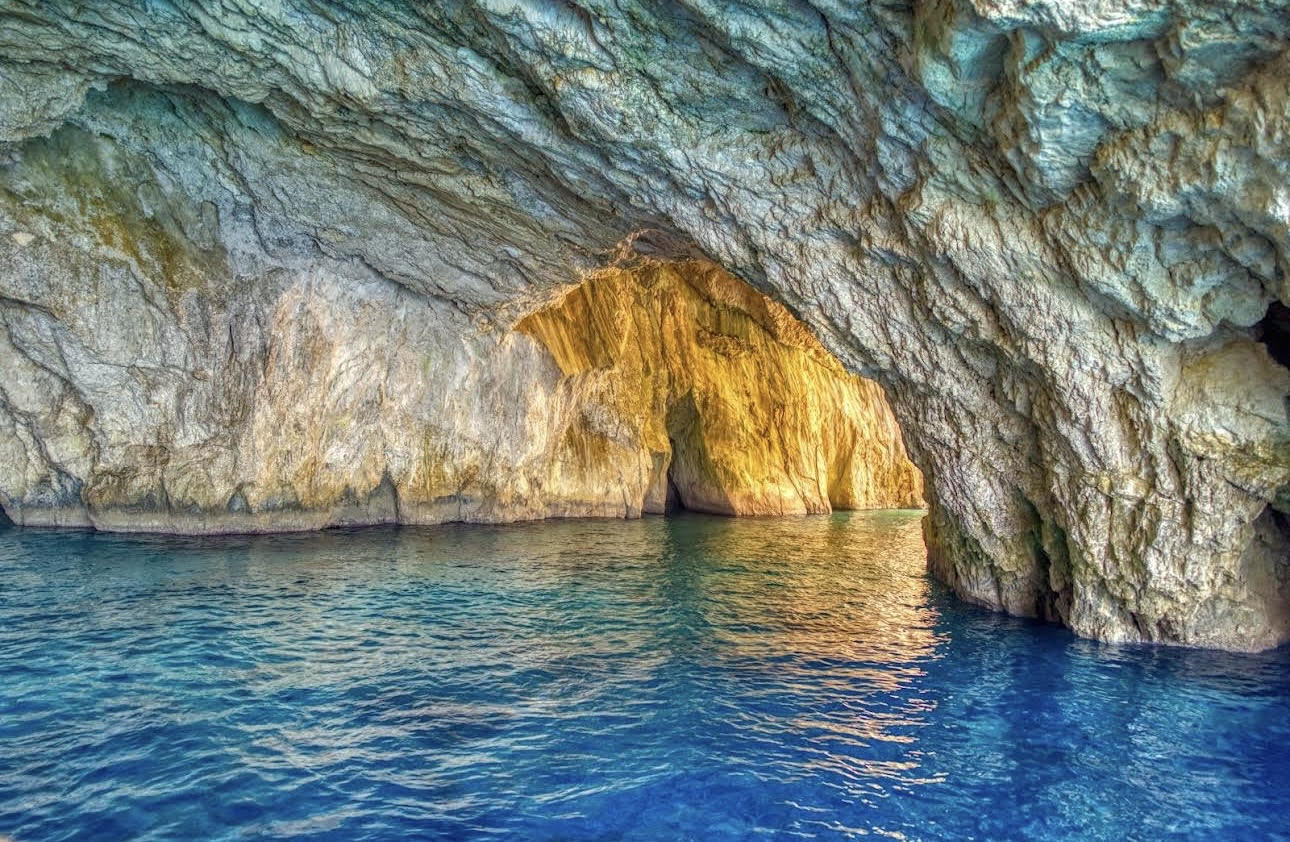 Blue Caves,Paxos, Ionian sea,sea caves,coastal cliffs, turquoise waters, crystal clear sea,inflatable boat, rib boat,boat trip,hidden spot, rocky cliffs,attractions,allegria,canvas by mitsis messonghi, messonghi,moraitika
